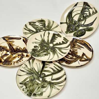 Marc Piano, Minotaur Set of Dishes, Vallauris c.1990