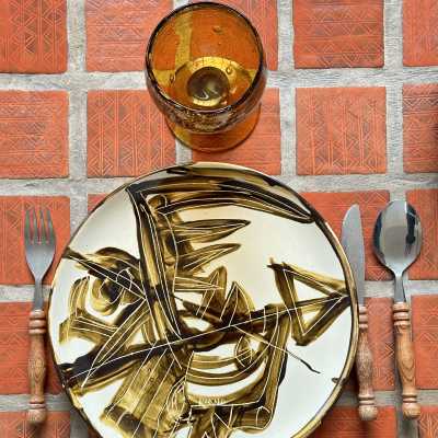 Marc Piano, Minotaur Set of Dishes, Vallauris c.1990