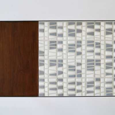 Roger Capron, Ceramic and Teak Low Table, Vallauris c.1960