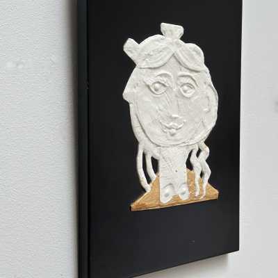 Porcelain Gilt Panel, Roger Capron, Vallauris c.1990