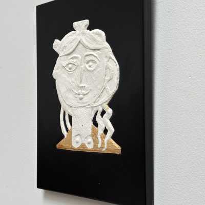 Porcelain Gilt Panel, Roger Capron, Vallauris c.1990