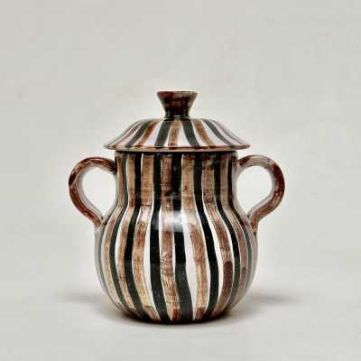 Decorative Covered Pot, Robert Picault, Vallauris c.1950