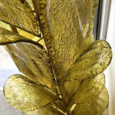 Mid-Century Modern Space Age Cactus floor lamp, yellow Murano glass and gold metal by Carlo Nason for the Mazzega factory. Famous Italian design like Venini, Vistosi, La Murrina, Aldo Nason, Stilnovo, Joe Colombo, Arteluce, Arredoluce, Lumi, Luci, Rggiani, Sciolari, Werner Pantone, Luigi Colani, Raak, Angelo Lelii, Angelo Brotto, Esperia, Francesco Bocola, Superstudio, Enrico Tronconi, Mario Bellini, Harvey Guzzini, Luigi Massoni, Martinelli, Pierre Cardin, Fabio Lenci, Gio Ponti.