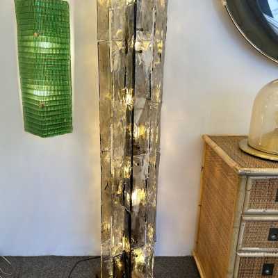 Mid-Century Modern Space Age tower floor lamp model LT379, in smoked and clear textured Murano glass and patinated brass metal base by Carlo Nason for the Mazzega factory. Famous Italian design like Venini, Vistosi, La Murrina, Aldo Nason, Stilnovo, Joe Colombo, Arteluce, Arredoluce, Lumi, Luci, Rggiani, Sciolari, Werner Pantone, Luigi Colani, Raak, Angelo Lelii, Angelo Brotto, Esperia, Francesco Bocola, Superstudio, Enrico Tronconi, Mario Bellini, Harvey Guzzini, Luigi Massoni, Martinelli, Pierre Car