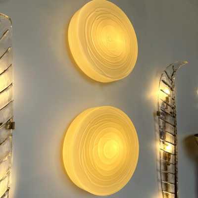 Mid-Century Modern Space Age Yellow Murano Glass Candy Wall Sconces Lighting Wall Lights or Ceiling Lights by Italian Murano Vistosi Manufacturer. The original manufacturer stamps the sticker labels. Famous manufacturing designers like Fabbian, Venini, Veronese, La Murrina, Aldo Nason, Stilnovo, Joe Colombo, Arteluce, Arredoluce, Lumi, Luci, Rggiani, Sciolari, Werner Pantone, Luigi Colani, Raak, Angelo Lelii, Angelo Brotto, Esperia, Francesco