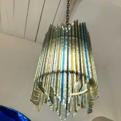 Mid-century modern chandeliers and pendants in hammered glass and silver-plated wrought iron from the Biancardi Jordan factory in Verona, in the Brutalist style, a competitor of Longobard Arte and Poliarte in the 1970s. Famous designers, such as Carlo Aldo Nason for Mazzega Murano, Venini, Vistosi, La Murrina, Esperia and Angelo Brotto.