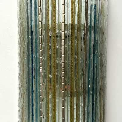 Mid-century modern wall sconces in hammered glass and wrought iron, with a golden patina, from the Biancardi Jordan factory in Verona, in the brutalist style, a competitor of Longobard Arte and Poliarte in the 1970s. Famous designers include Carlo Aldo Nason for Mazzega Murano, Venini, Vistosi, La Murrina, Esperia and Angelo Brotto.