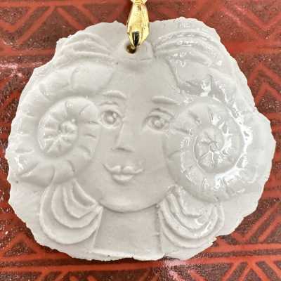 Roger Capron, Porcelain Charm, Aries, Vallauris 1973