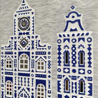Unique Decorative Art Tile, Roger Capron, Italy 1988