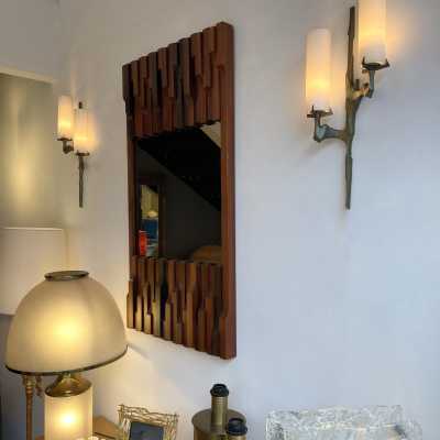 Pair or set of two Mid-Century Modern wall sconces by Maison Arlus. Cast gilt bronze and opaline glass. Rare model, beautiful patina. Original documentation available upon request. Renowned manufacturers such as Stilnovo, Arteluce, Arredoluce, Maison Jansen, Charles, Hollywood Regency, and Felix Agostini.