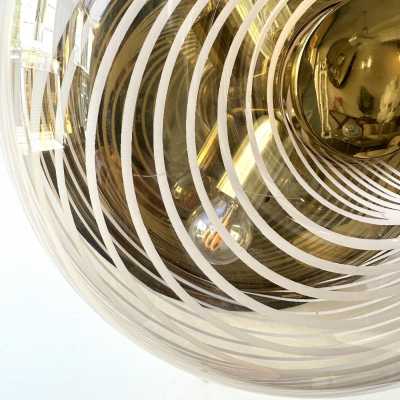 Pair of plastic lucite spiral brass wall or ceiling lights mid century modern, Italian design in the mood of Venini, Vistosi, Mazzega, Seguso, Carlo Aldo Nason, Poliarte, Esperia, Angelo Brotto, Stilnovo, Arteluce, Arredoluce, Artemide, Pierre Cardin, Lumi, Luci, Raak, Angelo Lelii, Francesco Bocola, Superstudio, Enrico Tronconi, Mario Bellini, Harvey Guzzini, Luigi Massoni, Martinelli, Fabio Lenci, Gio Ponti.