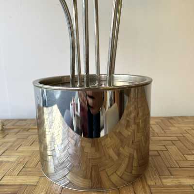 Mid-Century Modern Space Age Rare table or floor lamp by Italian designer Pia Guidetti Crippa for the publisher Lumi, chrome metal and opaline glass ball. Famous manufactures such as Sarfatti, Artemide, Arredoluce, Sciolari, Reggiani, Arlus, Stilnovo, Angelo Lelii Esperia, Hollywood Regency.