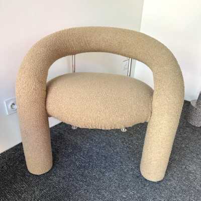 Pair of Mid-Century Modern Space Age Tube Chairs by Bartoli for publisher Rossi di Albizzate. New loopback fabric covering. In the style of Pierre Cardin, Gio Ponti, Gianfranco Frattini, Cassina, Osvaldo Borsani, Joe Colombo, Vico Magistretti, Ico Luisa Parisi, Mario Bellini, Tito Agnoli, Afra Tobia Carlo Scarpa, Luciano Frigerio, Sporiti, Marco Zanuso, Giulio Moscatelli, Formanova.