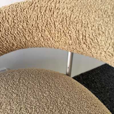 Pair of Mid-Century Modern Space Age Tube Chairs by Bartoli for publisher Rossi di Albizzate. New loopback fabric covering. In the style of Pierre Cardin, Gio Ponti, Gianfranco Frattini, Cassina, Osvaldo Borsani, Joe Colombo, Vico Magistretti, Ico Luisa Parisi, Mario Bellini, Tito Agnoli, Afra Tobia Carlo Scarpa, Luciano Frigerio, Sporiti, Marco Zanuso, Giulio Moscatelli, Formanova.