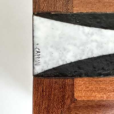 Rosewood & Ceramic Low Table, Roger Capron, Vallauris 1961