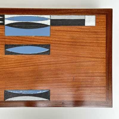 Rosewood & Ceramic Low Table, Roger Capron, Vallauris 1961
