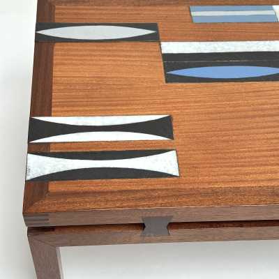 Rosewood & Ceramic Low Table, Roger Capron, Vallauris 1961