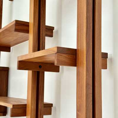 Modular Wall Unit in Solid Elm, France c.1980