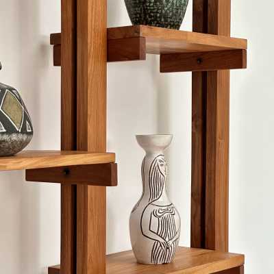Modular Wall Unit in Solid Elm, France c.1980