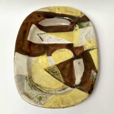 Large Ceramic Dish, Gitte Hauptmann, Aix-en-Provence c.1951