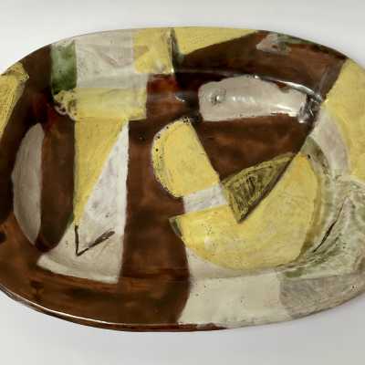 Large Ceramic Dish, Gitte Hauptmann, Aix-en-Provence c.1951