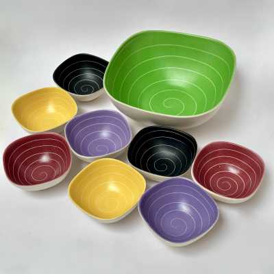 Dessert Set, Saint Clement Manufacture, France, c.1950