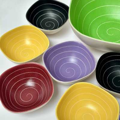 Dessert Set, Saint Clement Manufacture, France, c.1950