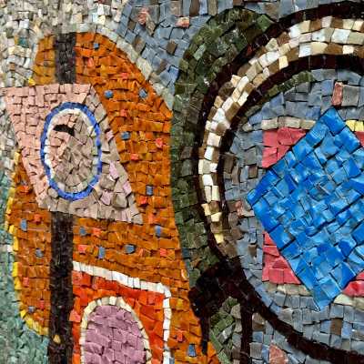 Molten Glass Mosaic Panel, Maximilien Herzele, 1965
