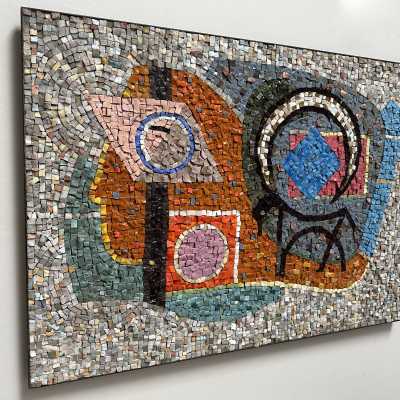 Molten Glass Mosaic Panel, Maximilien Herzele, 1965