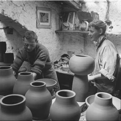 Gitte Hauptmann, Large Ceramic Dish, Aix-en-Provence, 1951