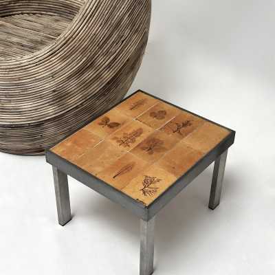 Pair of Stoneware End Tables, Roger Capron, Vallauris, c.1970