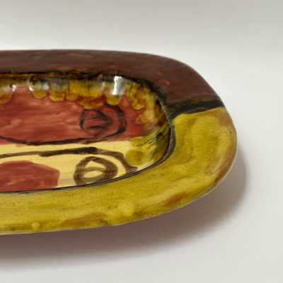 Gitte Hauptmann, Large Ceramic Dish, Aix-en-Provence, 1951