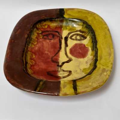 Gitte Hauptmann, Large Ceramic Dish, Aix-en-Provence, 1951
