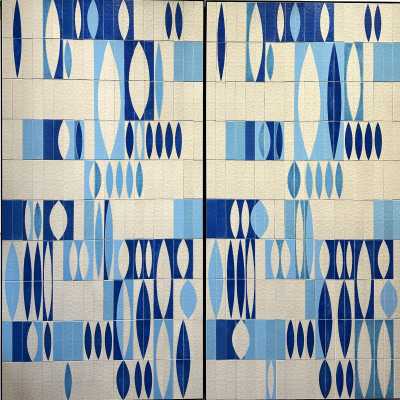 2 Large Decorative Panels, Roger Capron, Vallauris c.1960