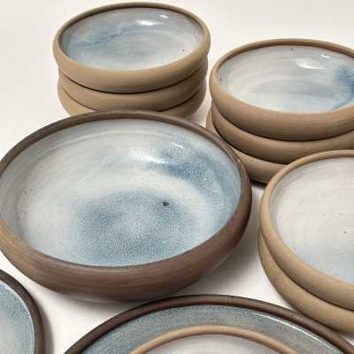 Stoneware Set of Dishes, R. Jacques, La Puisaye c.1970