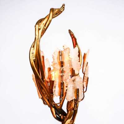 Sculptural floor lamp signed Henri Fernandez – France, circa 1970