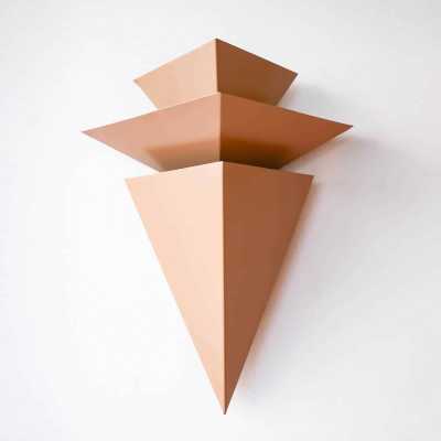 Vintage triangular wall light from the 80s