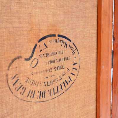Antique hand-painted screen – France, 1898 – signed E. Zimber