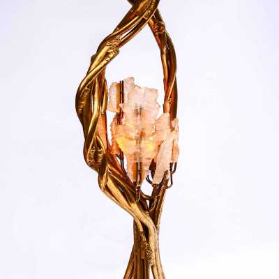 Sculptural floor lamp signed Henri Fernandez – France, circa 1970