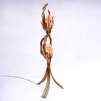 Sculptural floor lamp signed Henri Fernandez – France, circa 1970