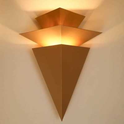 Vintage triangular wall light from the 80s