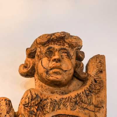 Large Religious Panel in Carved Wood – 17th Century