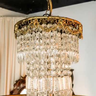 Antique hanging lamp – Empire style, 1960s