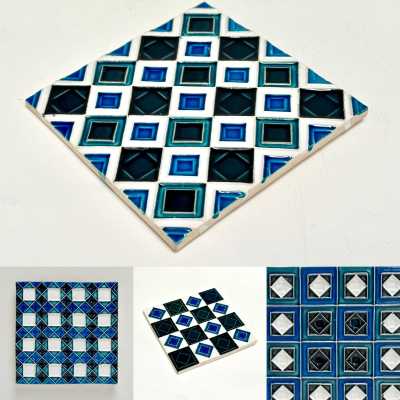 Set of 25 Decorative Tiles, Roger Capron Vallauris c.1970
