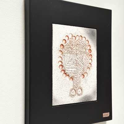 Unique Decorative Stoneware Tile, RogerCapron, Vallauris c.1980