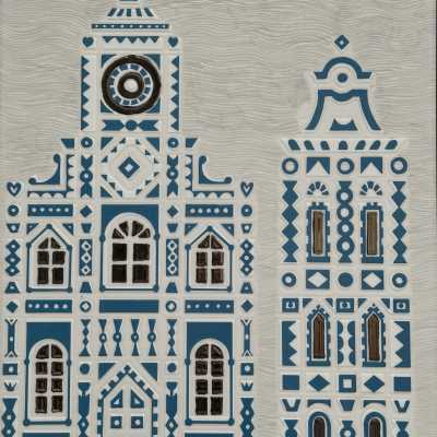 Unique Decorative Art Tile, Roger Capron, Italy 1988