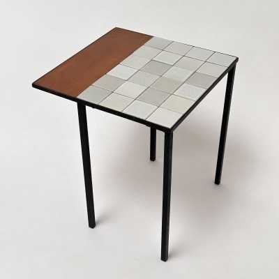 Wooden and Ceramic Side Table, Roger Capron, Vallauris France c.1960