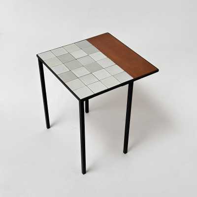 Wooden and Ceramic Side Table, Roger Capron, Vallauris France c.1960