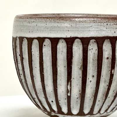 Scarified Stoneware Bowl, Pol Chambost c.1960