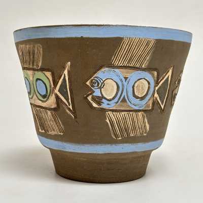 Large Ceramic Bowl, Albert Thiry, Vallauris c.1980